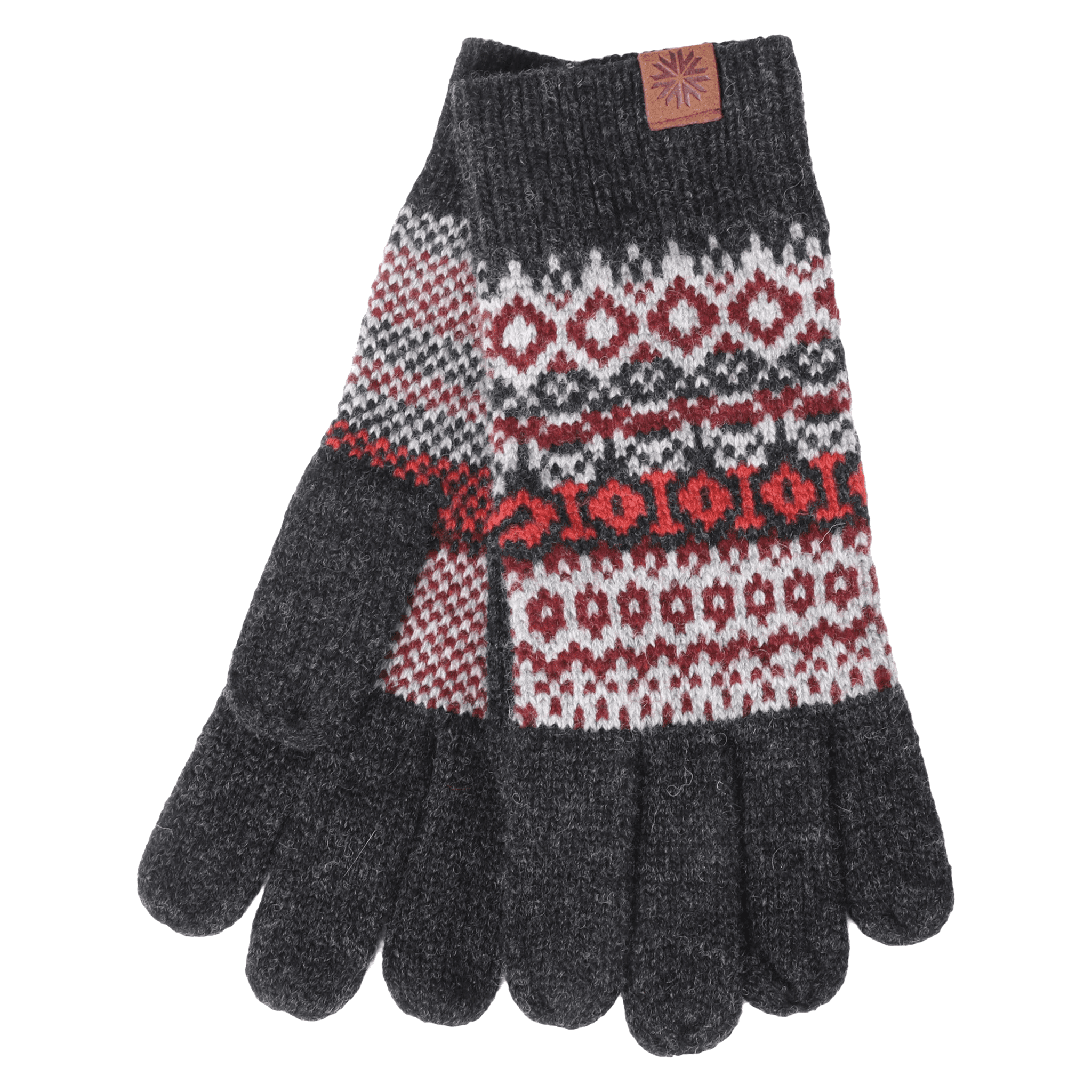 Fagradalsfjall classic Icelandic pattern wool gloves