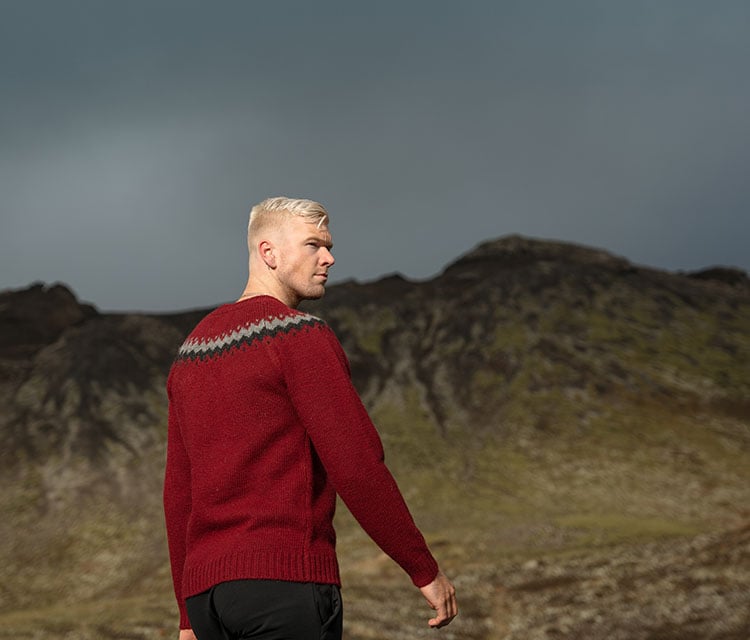 man Icelandic wool sweater