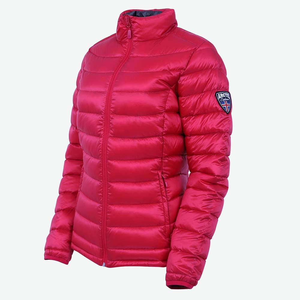 pink arctic explorer down jacket